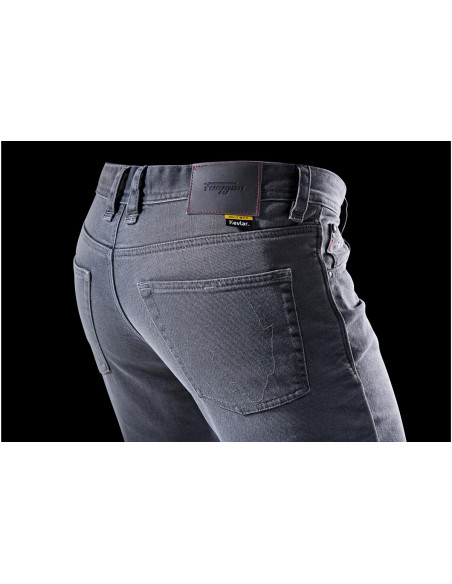 Jean moto Furygan D12 X KEVLAR STRAIGHT - Gris - Jambes courtes