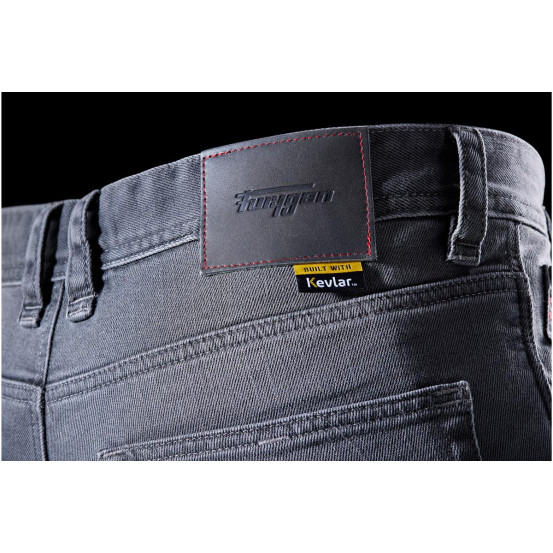 Jean moto Furygan D12 X KEVLAR STRAIGHT - Gris - Jambes courtes