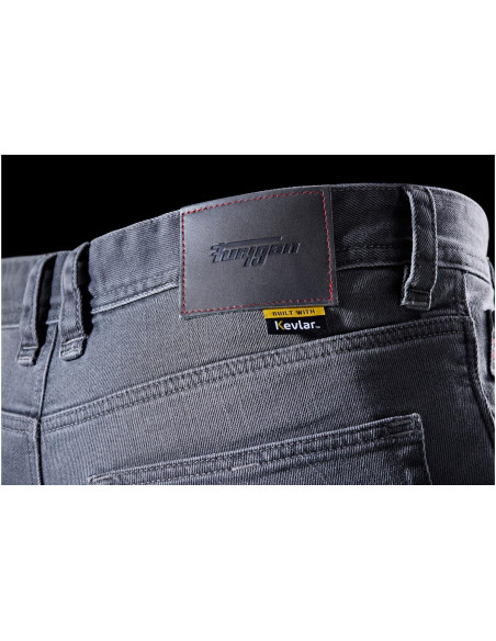 Jean moto Furygan D12 X KEVLAR STRAIGHT - Gris - Jambes longues