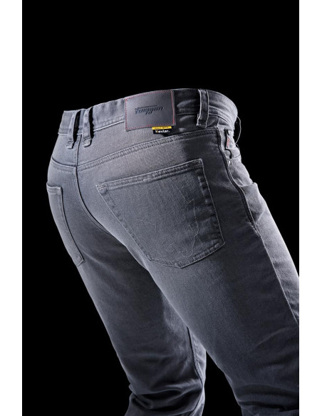 Jean moto Furygan D12 X KEVLAR STRAIGHT - Gris - Jambes longues