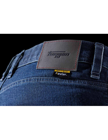 Jean moto Furygan K12 X KEVLAR STRAIGHT - Medium Blue - Jambes longues