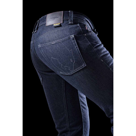 Jean moto Furygan KALVIN X KEVLAR SLIM - Dark Blue - Jambes longues
