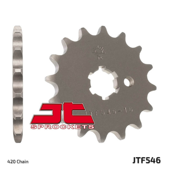 Pignon acier JT - Pas 420 - KAWASAKI SUZUKI YAMAHA 50 à 100cc