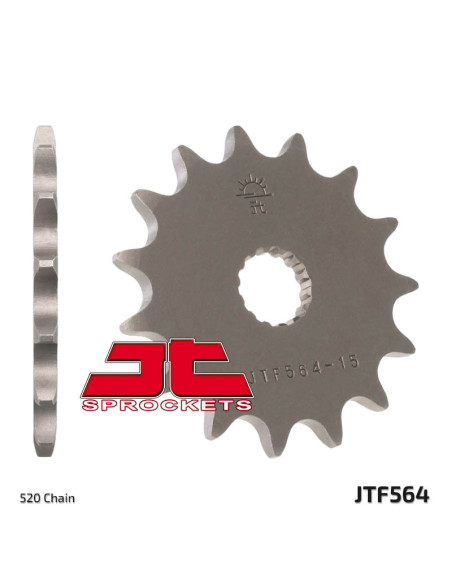 Pignon acier JT - Pas 520 - YAMAHA GAS GAS5 à 200cc