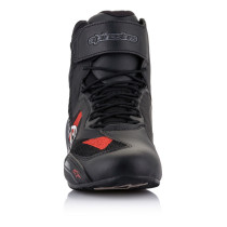 Baskets moto Alpinestars Faster-3 Rideknit Noir Gris Rouge 2