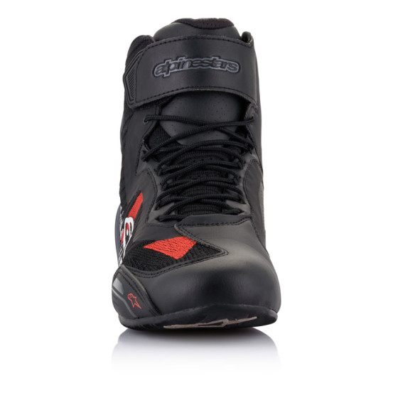 Baskets moto Alpinestars Faster-3 Rideknit Noir Gris Rouge