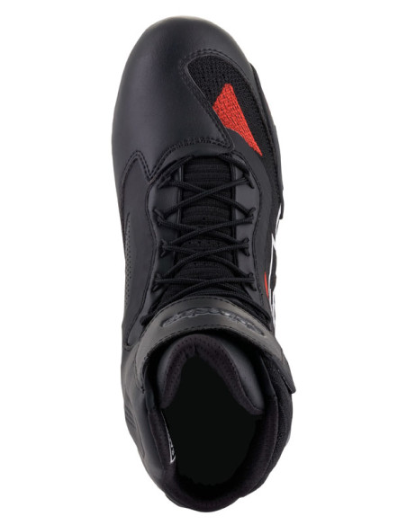 Baskets moto Alpinestars Faster-3 Rideknit Noir Gris Rouge