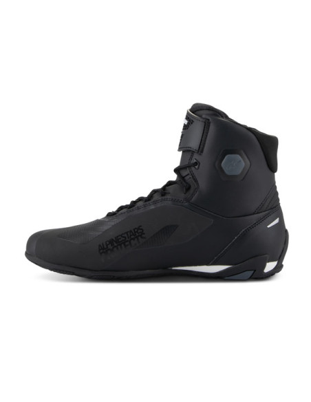 Baskets moto Alpinestars Faster-4 Noir Blanc