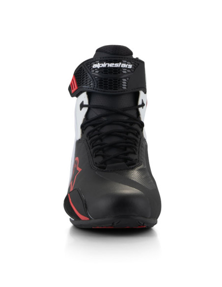 Baskets moto Alpinestars Faster-4 Noir Blanc Rouge