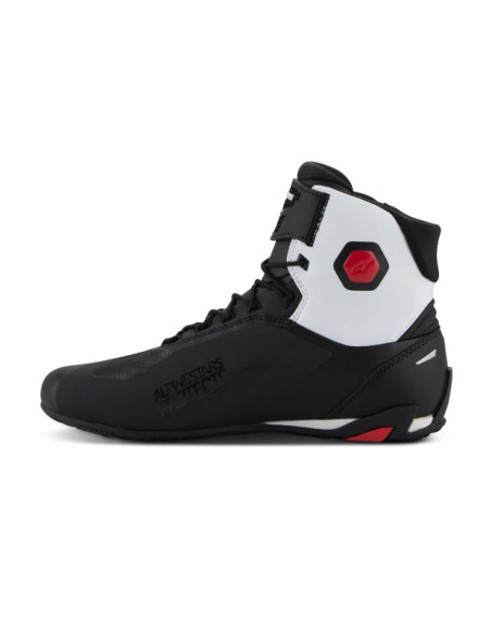 Baskets moto Alpinestars Faster-4 Noir Blanc Rouge