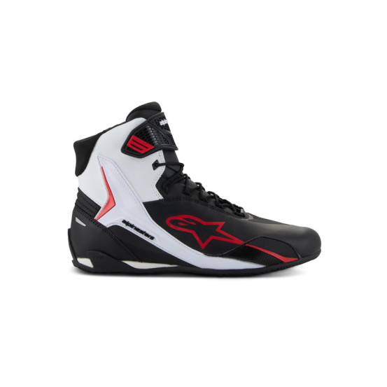 Baskets moto Alpinestars Faster-4 Noir Blanc Rouge