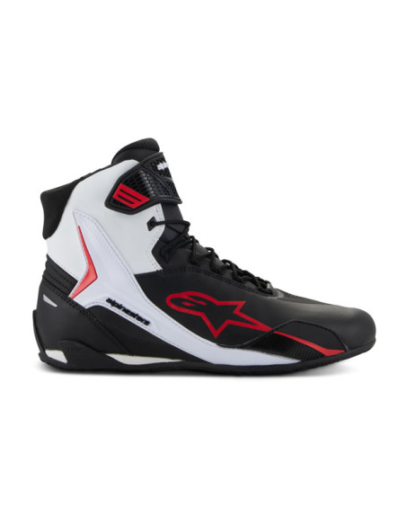 Baskets moto Alpinestars Faster-4 Noir Blanc Rouge