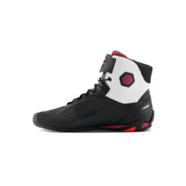 Baskets moto Alpinestars Faster-4 Noir Blanc Rouge Foncé 2