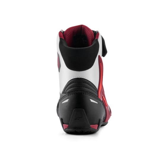 Baskets moto Alpinestars Faster-4 Noir Blanc Rouge Foncé