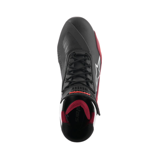 Baskets moto Alpinestars Faster-4 Noir Blanc Rouge Foncé