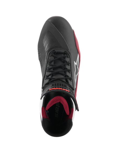 Baskets moto Alpinestars Faster-4 Noir Blanc Rouge Foncé