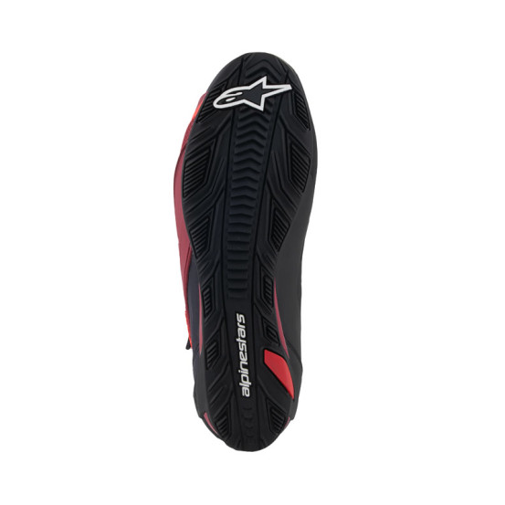 Baskets moto Alpinestars Faster-4 Noir Blanc Rouge Foncé