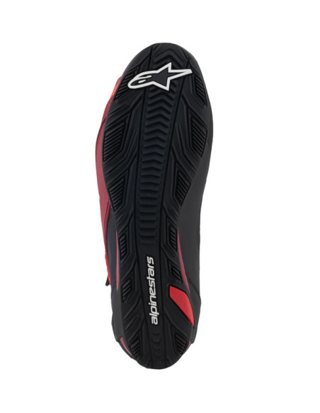 Baskets moto Alpinestars Faster-4 Noir Blanc Rouge Foncé