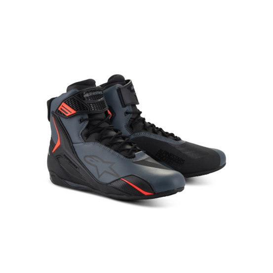 Baskets moto Alpinestars Faster-4 Noir Gris Rouge