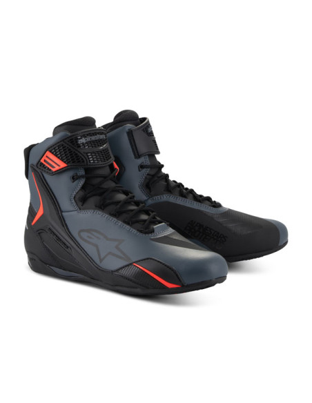 Baskets moto Alpinestars Faster-4 Noir Gris Rouge