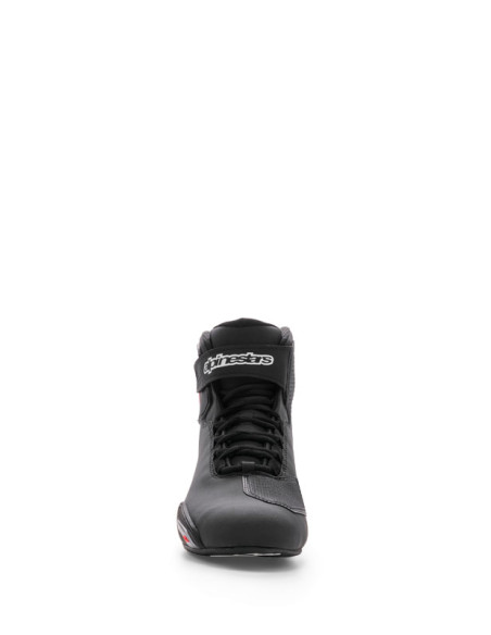 Baskets moto Alpinestars Sektor Noir Blanc Rouge Fluo