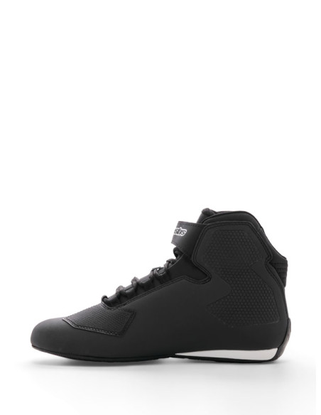 Baskets moto Alpinestars Sektor Noir Blanc Rouge Fluo