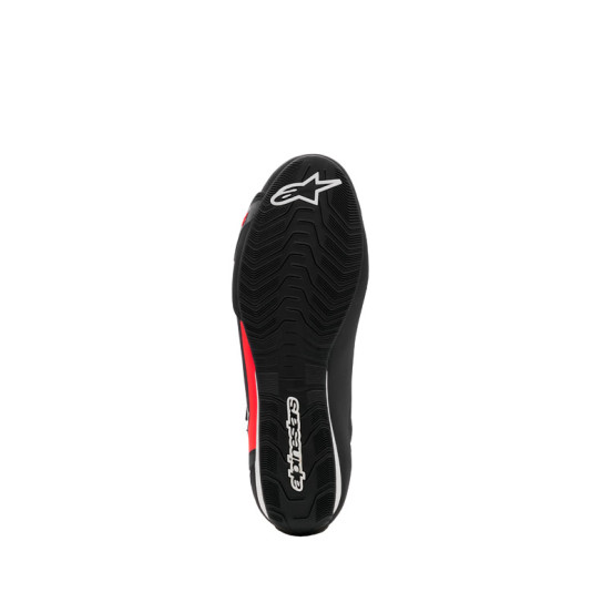Baskets moto Alpinestars Sektor Noir Blanc Rouge Fluo