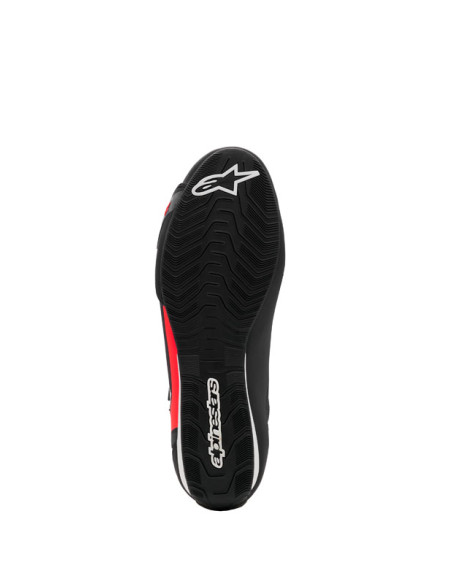 Baskets moto Alpinestars Sektor Noir Blanc Rouge Fluo