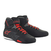 Baskets moto Alpinestars Sektor Noir Bright Rouge