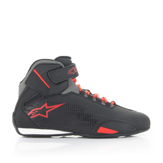 Baskets moto Alpinestars Sektor Noir Bright Rouge