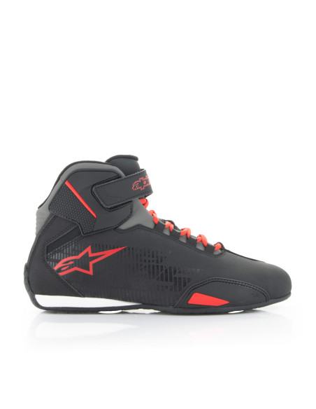 Baskets moto Alpinestars Sektor Noir Bright Rouge