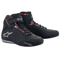 Baskets moto Alpinestars Sektor Waterproof Noir Rouge Fluo