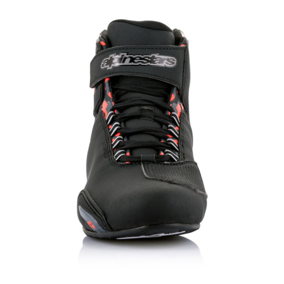 Baskets moto Alpinestars Sektor Waterproof Noir Rouge Fluo