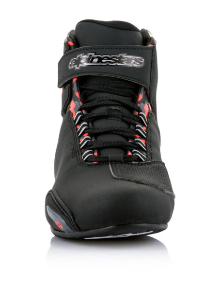 Baskets moto Alpinestars Sektor Waterproof Noir Rouge Fluo