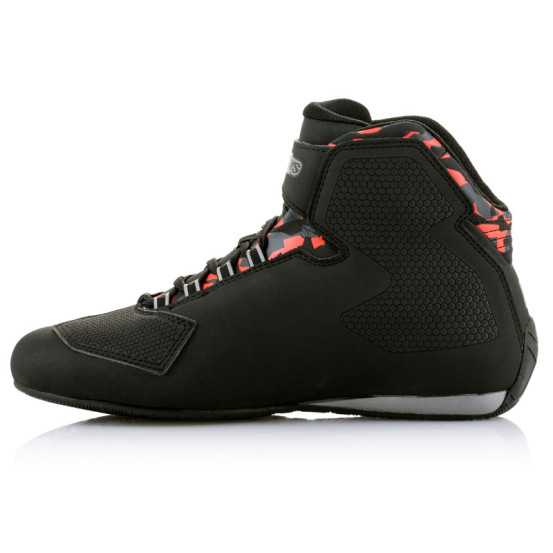 Baskets moto Alpinestars Sektor Waterproof Noir Rouge Fluo