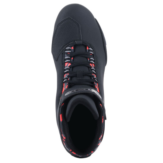 Baskets moto Alpinestars Sektor Waterproof Noir Rouge Fluo