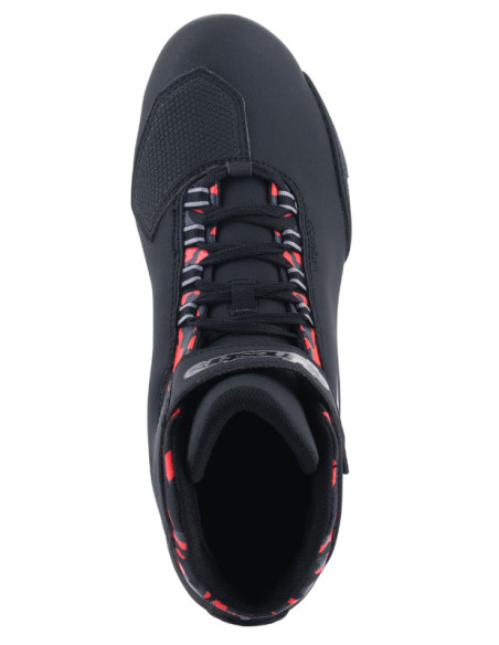 Baskets moto Alpinestars Sektor Waterproof Noir Rouge Fluo