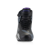 Baskets moto femme Alpinestars Stella Faster-4 Noir Gris Violet 2