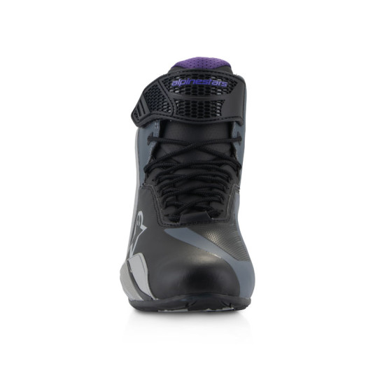Baskets moto femme Alpinestars Stella Faster-4 Noir Gris Violet