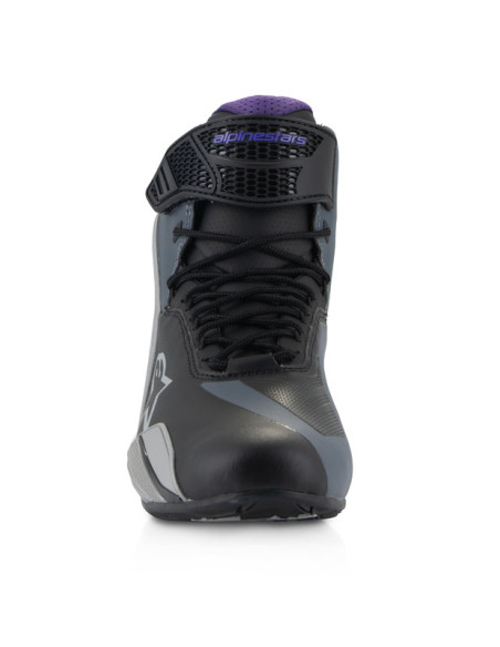 Baskets moto femme Alpinestars Stella Faster-4 Noir Gris Violet