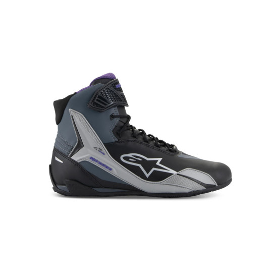 Baskets moto femme Alpinestars Stella Faster-4 Noir Gris Violet