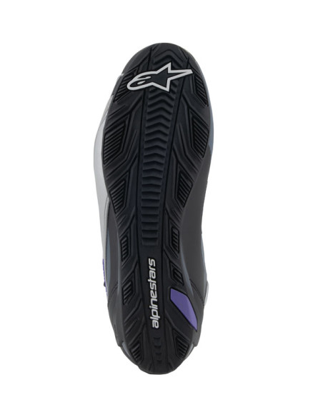 Baskets moto femme Alpinestars Stella Faster-4 Noir Gris Violet
