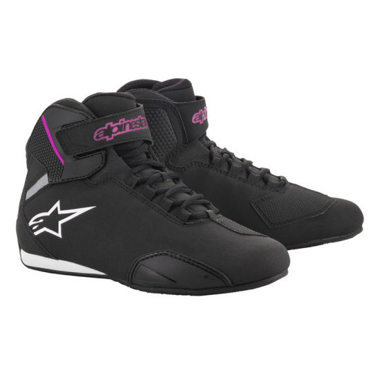 Baskets moto femme Alpinestars Stella Sektor Noir Fuschia