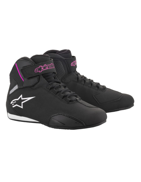 Baskets moto femme Alpinestars Stella Sektor Noir Fuschia