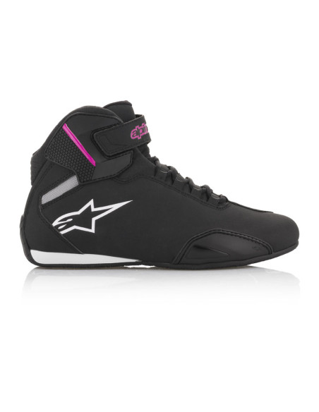 Baskets moto femme Alpinestars Stella Sektor Noir Fuschia