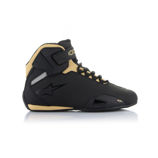 Baskets moto femme Alpinestars Stella Sektor Noir Or