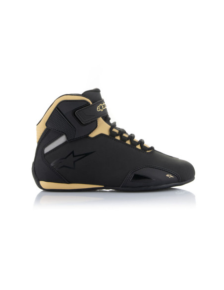 Baskets moto femme Alpinestars Stella Sektor Noir Or