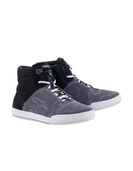 Baskets moto Alpinestars Chrome Air Noir Gris Bleu