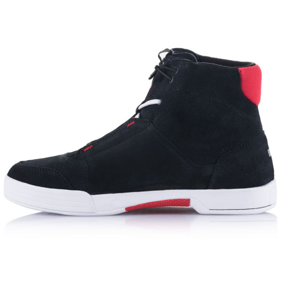 Baskets moto Alpinestars Chrome Noir Blanc Rouge