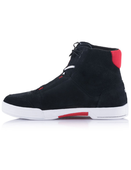 Baskets moto Alpinestars Chrome Noir Blanc Rouge
